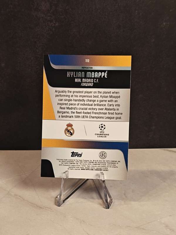2025-26 Topps UEFA Club Competitions #112 Kylian Mbappé Near Mint