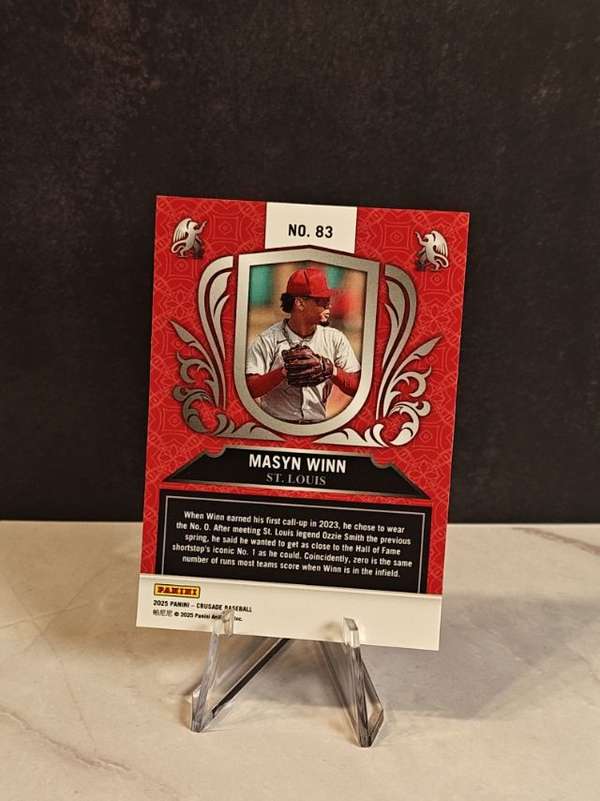2025 Panini Crusade - Crusade Blue Cracked Ice #83 Masyn Winn Near Mint