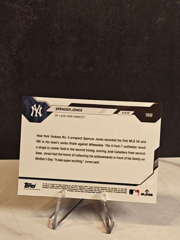 Topps Now #186 Spencer Jones Near Mint