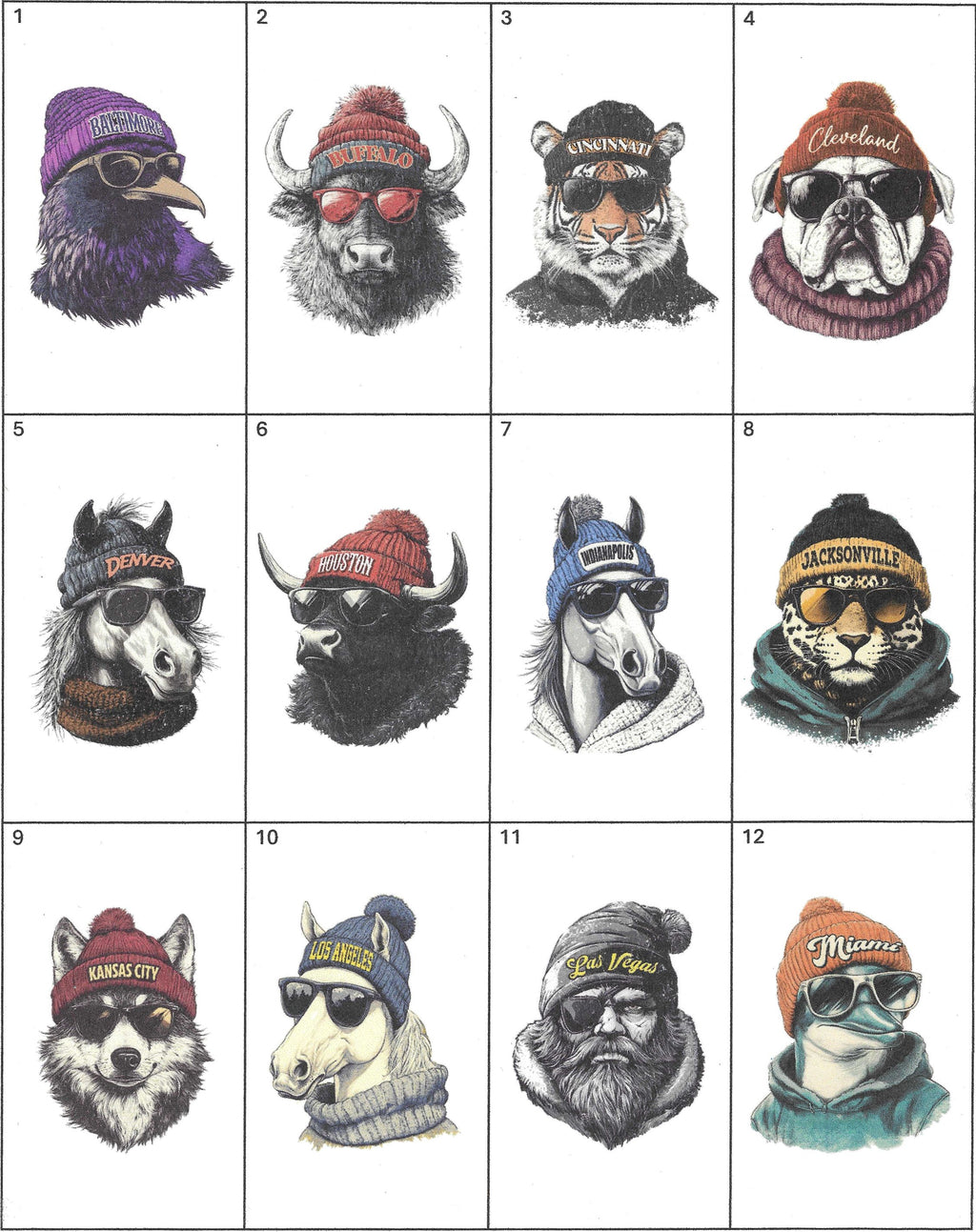 NFL Football Animal team logo