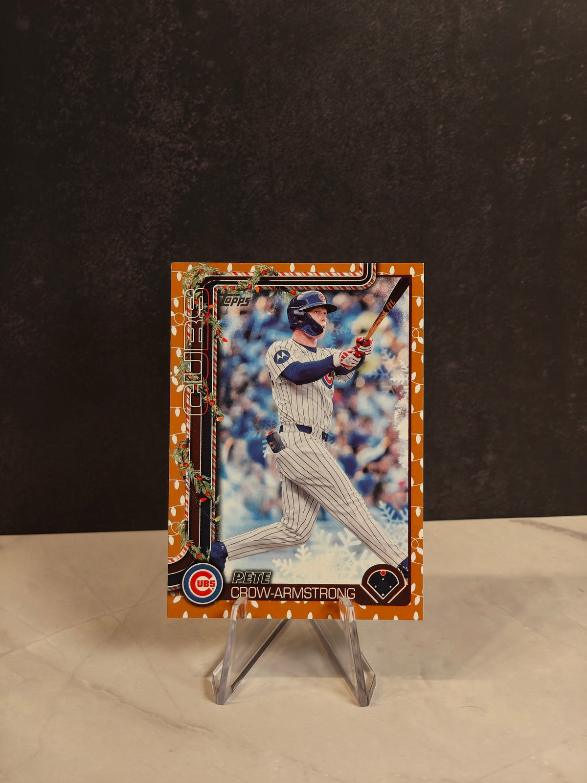 2025 Topps Holiday #H41 Pete Crow-Armstrong Gold Holiday Lights