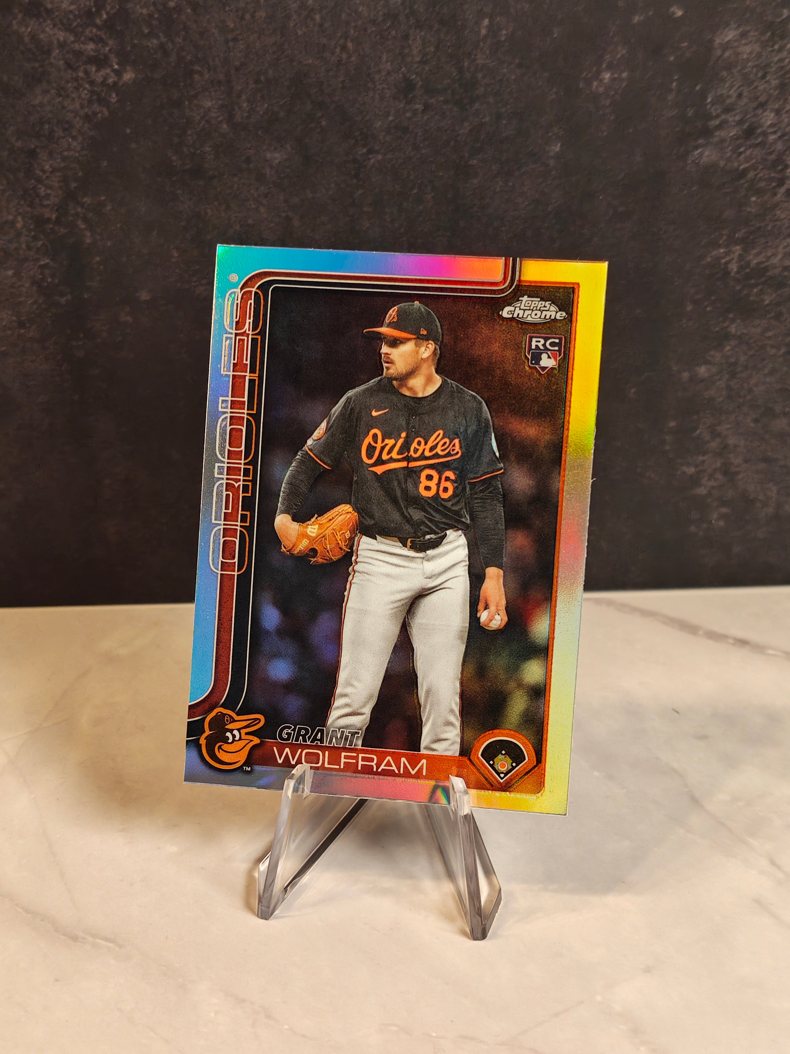2025 Topps Update #US114 Grant Wolfram Rainbow Foil