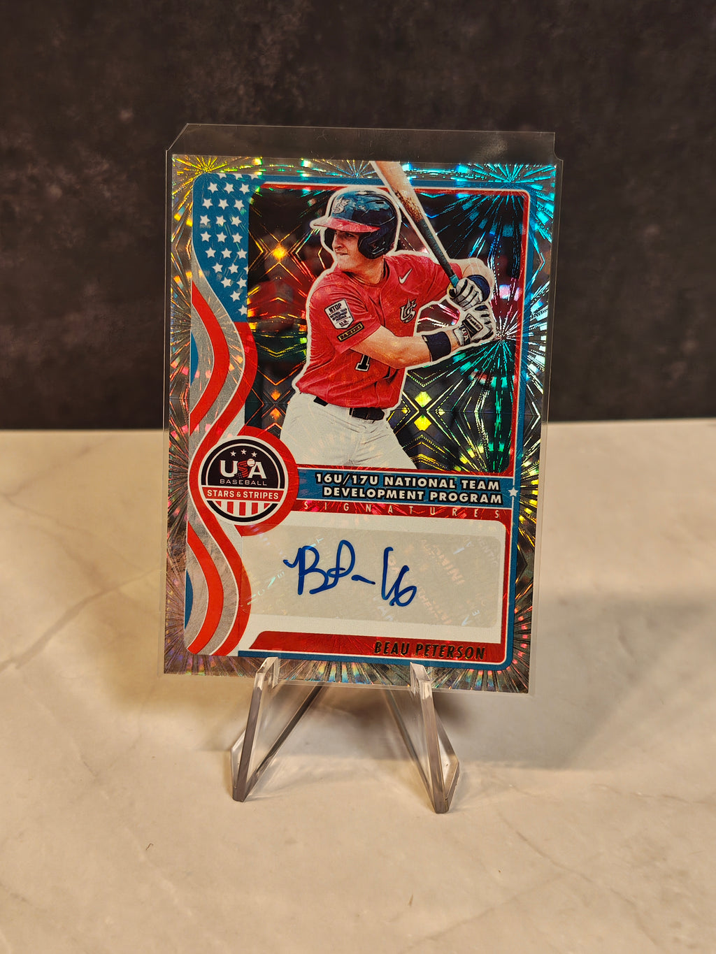 #NTS-BP Beau Peterson USA Baseball Stars & Stripes Auto
