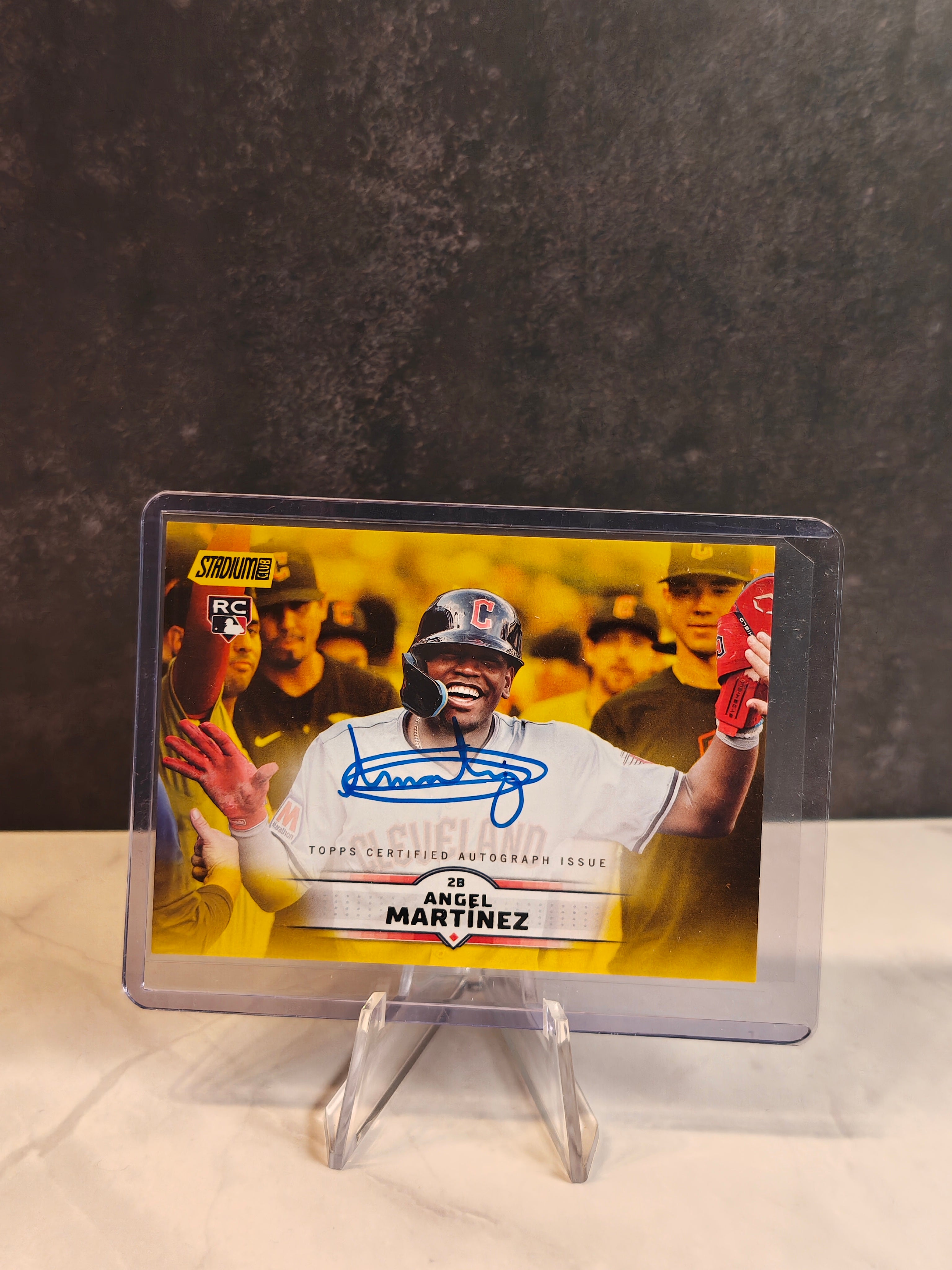 2025 Stadium Club #SCBA-AM Angel Martínez Yellow Autographs