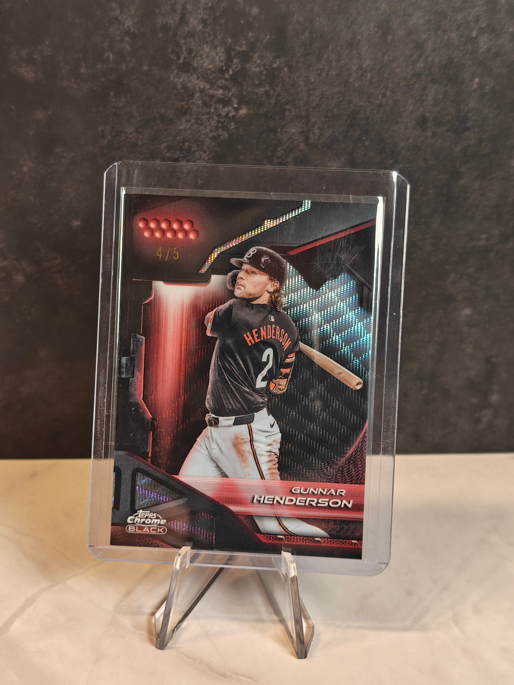 2026 Topps Chrome Black #11 Gunnar Henderson Red Mini-Diamond Refractors #/5