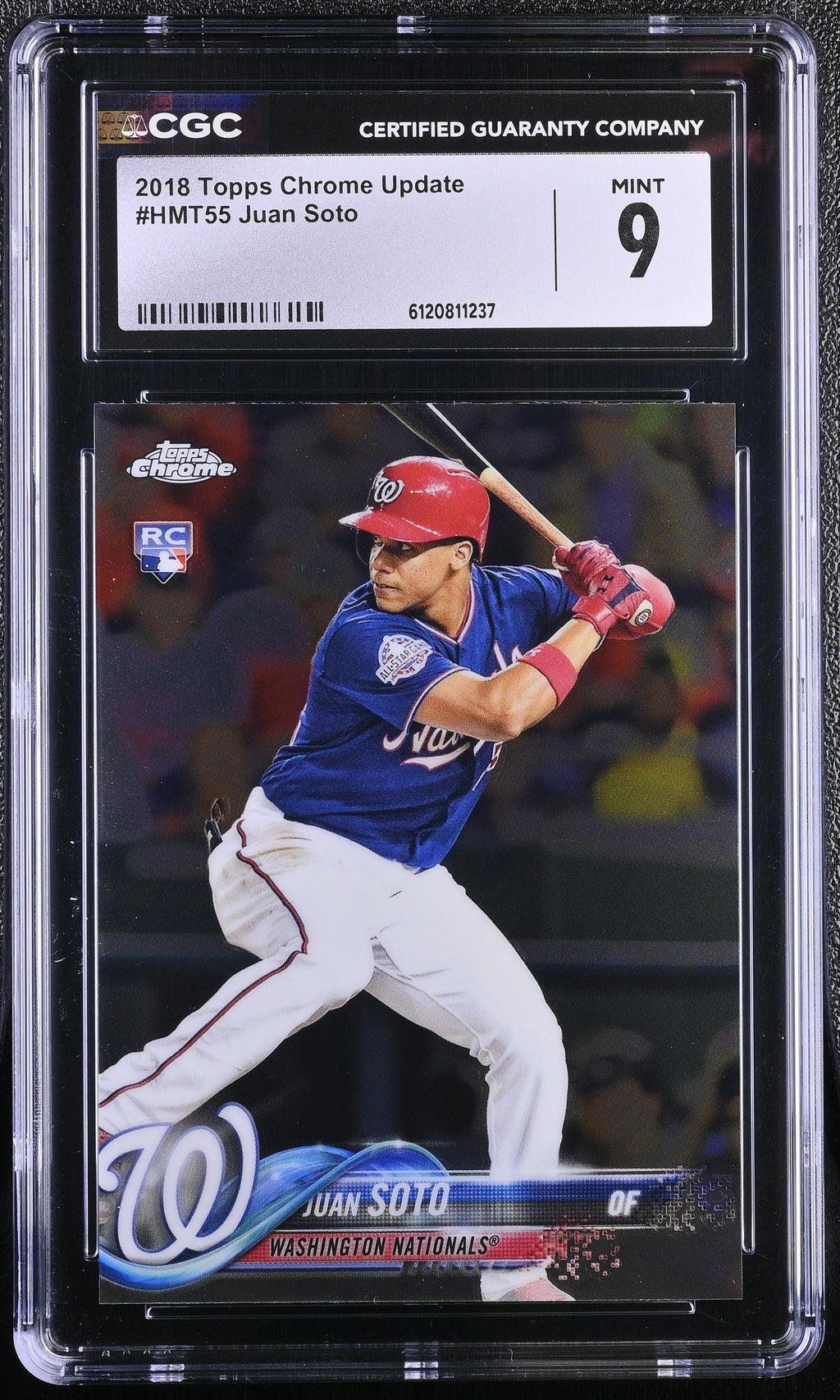 2018 Topps Chrome Update #HMT55 Juan Soto CGC9 Mint