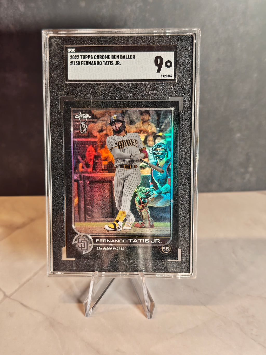 2022 Topps Chrome #150 Fernando Tatis Jr. Refractor Ben Baller SGC 9