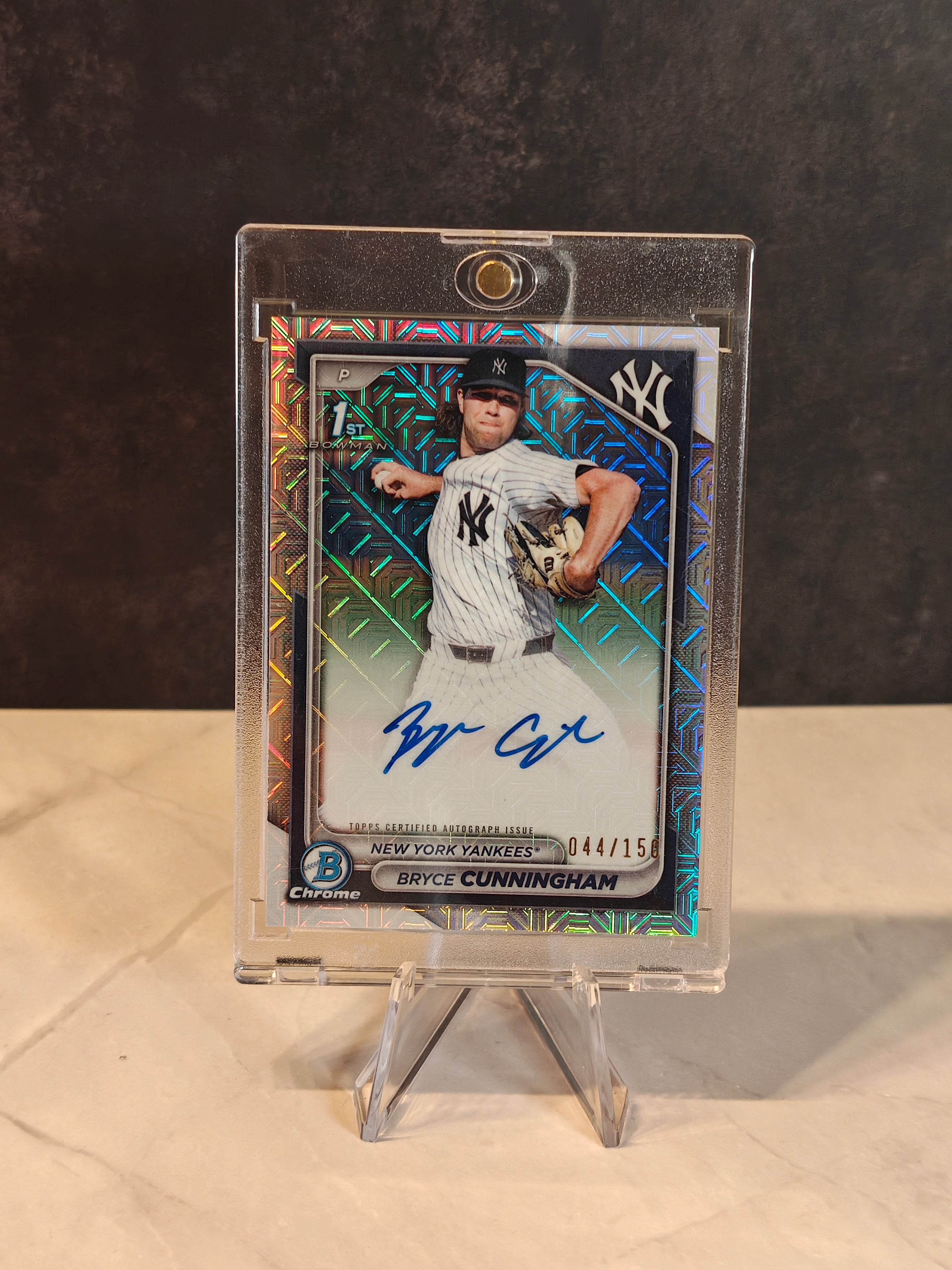Bryce Cunningham Chrome Prospect Autographs HTA Choice Refractor #/150