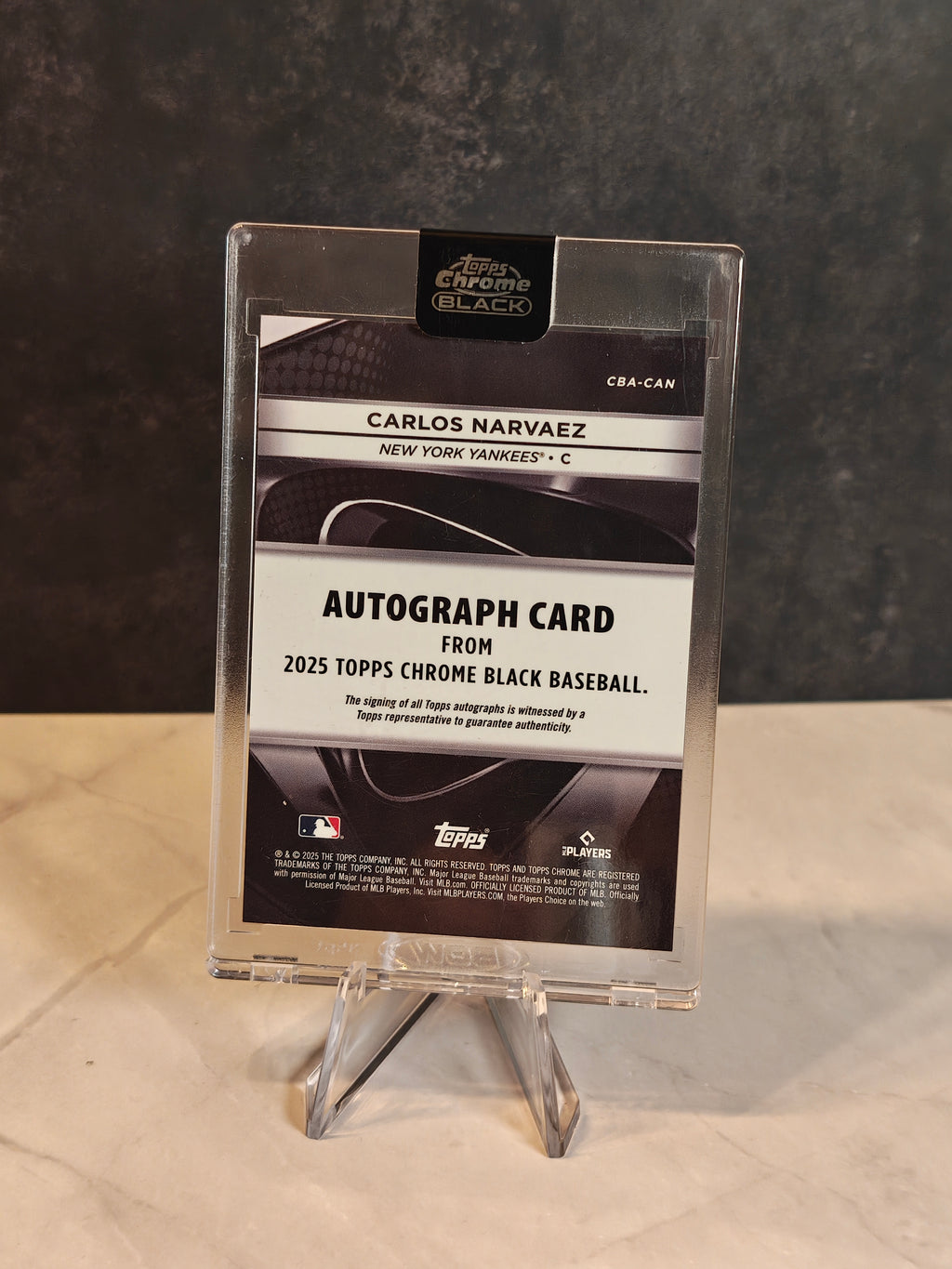 2025 Topps Chrome Black #CBA-CAN Carlos Narvaez Autographs