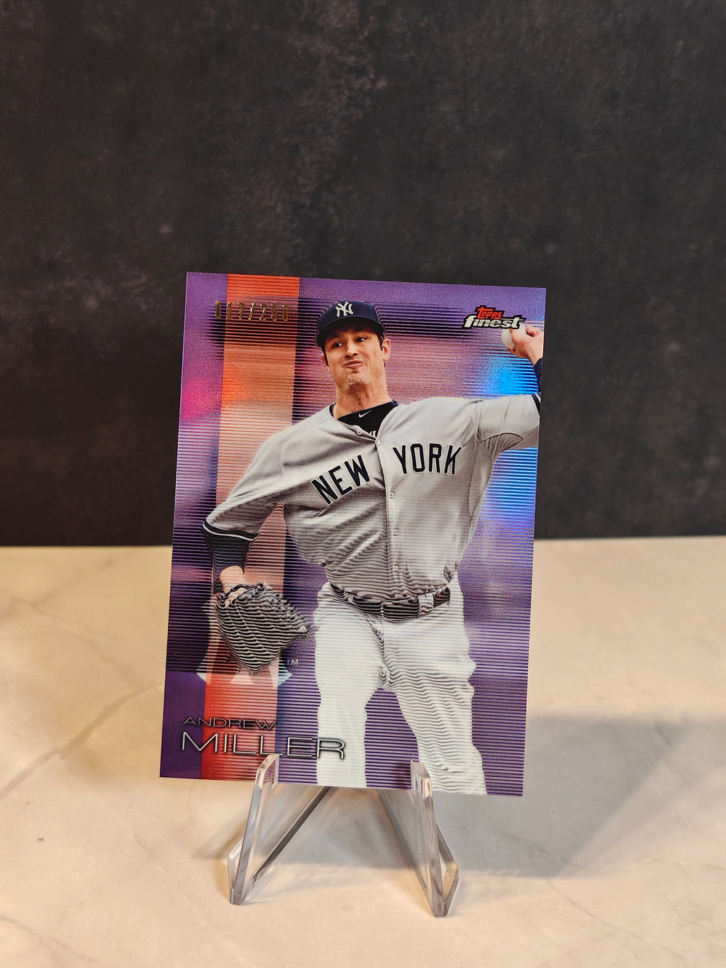 2016 Finest #54 Andrew Miller Purple Refractor #/250
