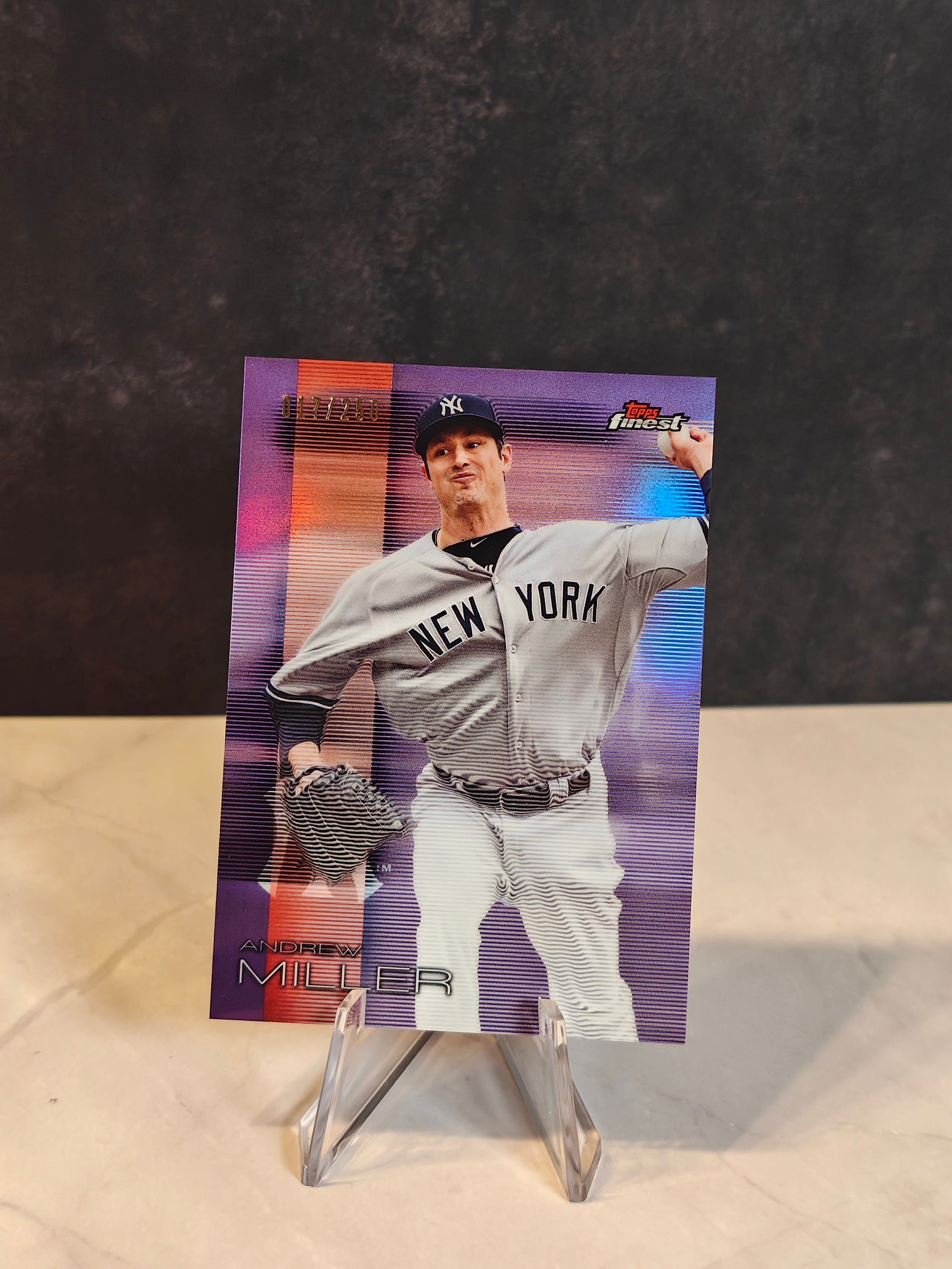 2016 Finest #54 Andrew Miller Purple Refractor #/250