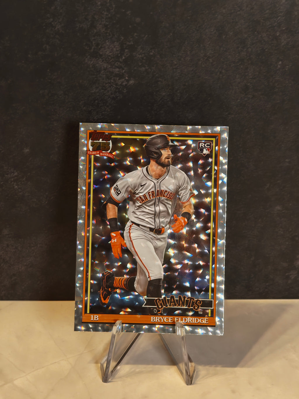 Topps #91B2-21 Bryce Eldridge 1991 Baseball 35th Anniversary Silver Crackle