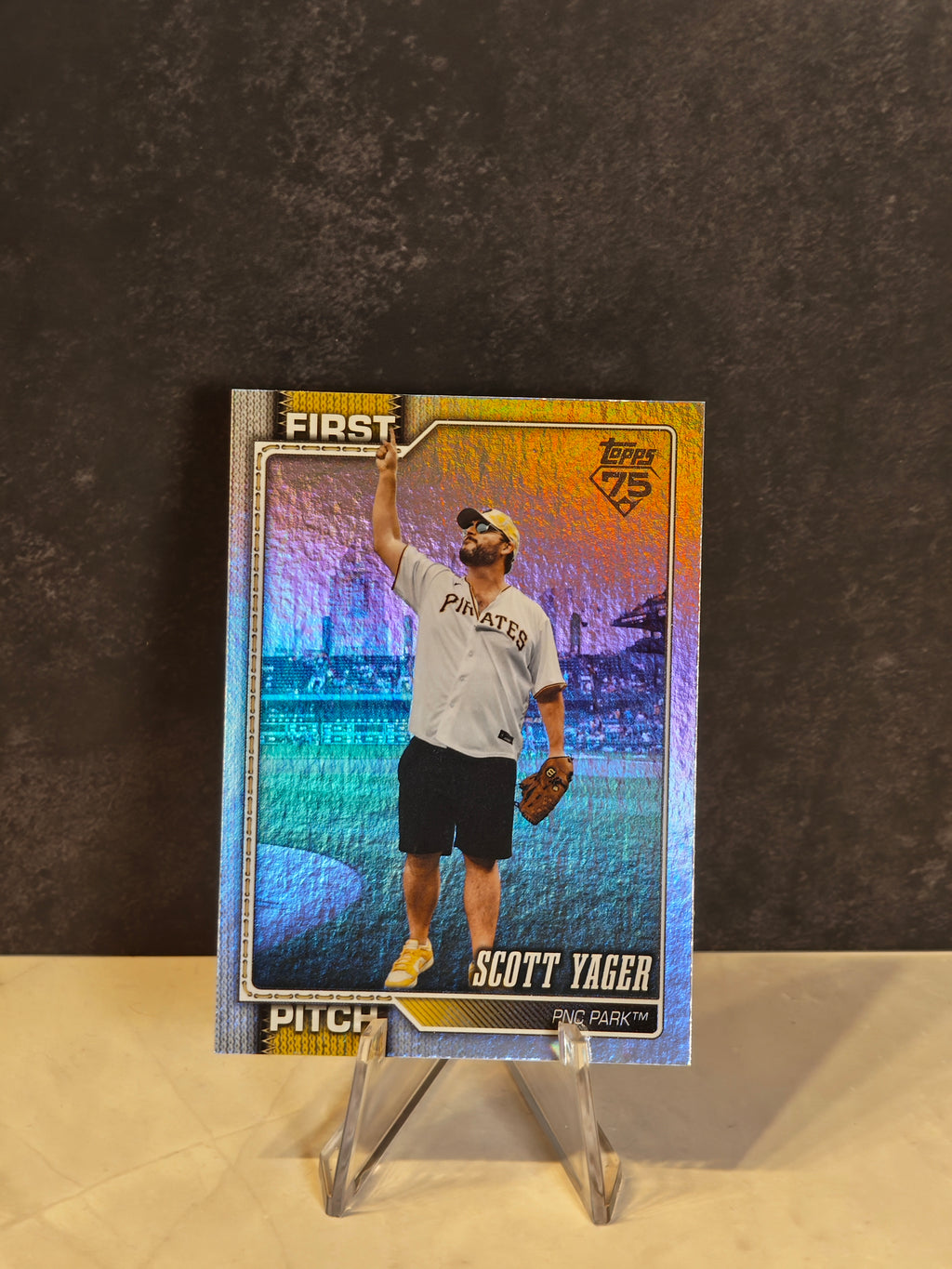 2026 Topps #FP-13 Scott Yager First Pitch Rainbow Foil