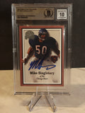 2000 Fleer Greats of the Game #37 Mike Singletary Gold Border Autographs BGS 10