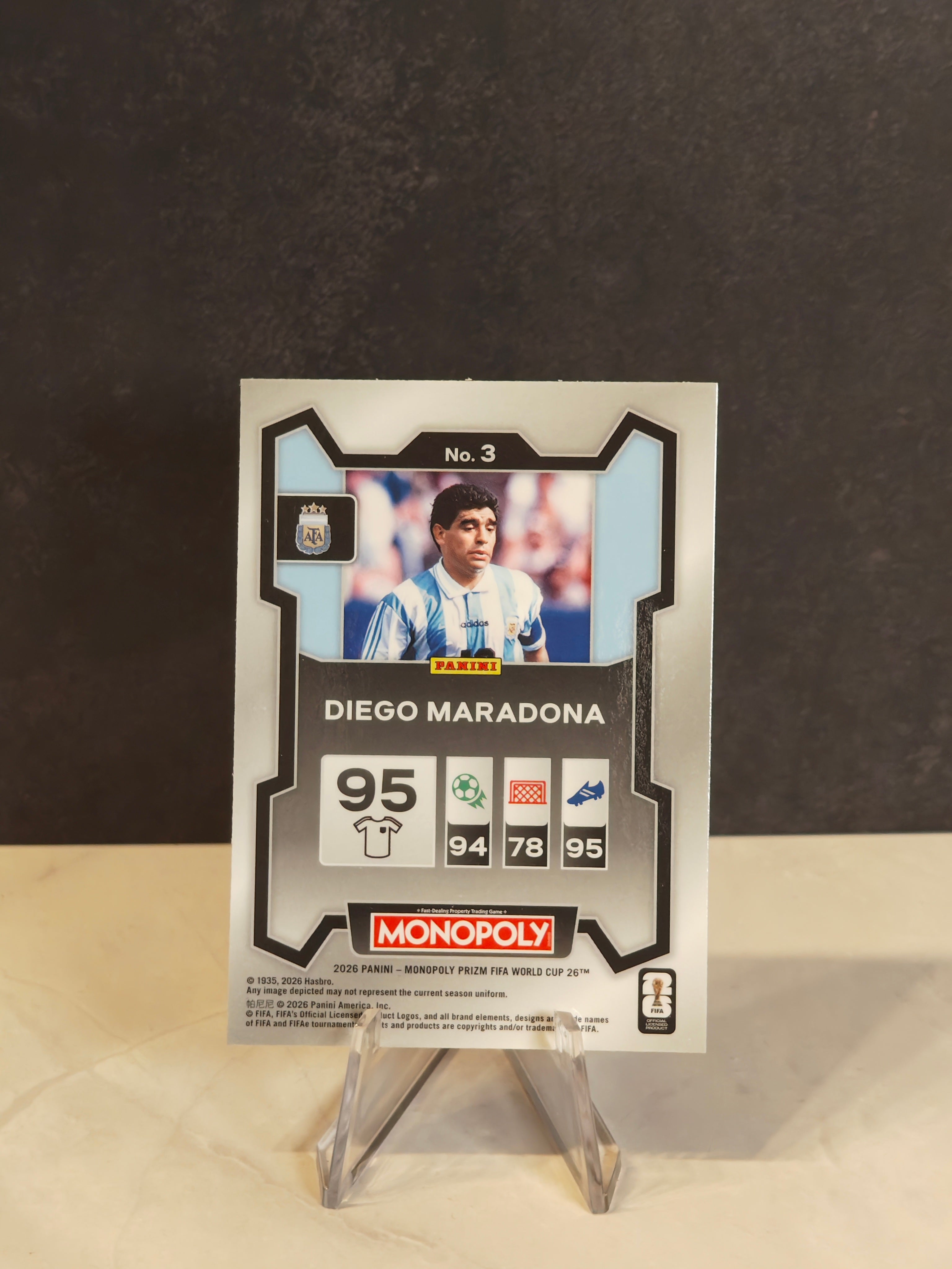 2026 Panini Prizm Monopoly FIFA World Cup #3 Diego Maradona