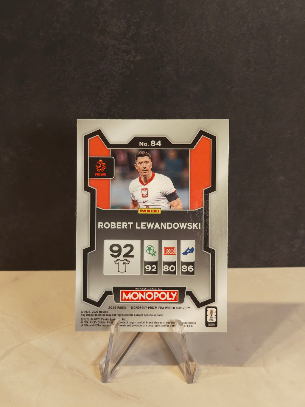 2026 Panini Prizm Monopoly FIFA World Cup #84 Robert Lewandowski