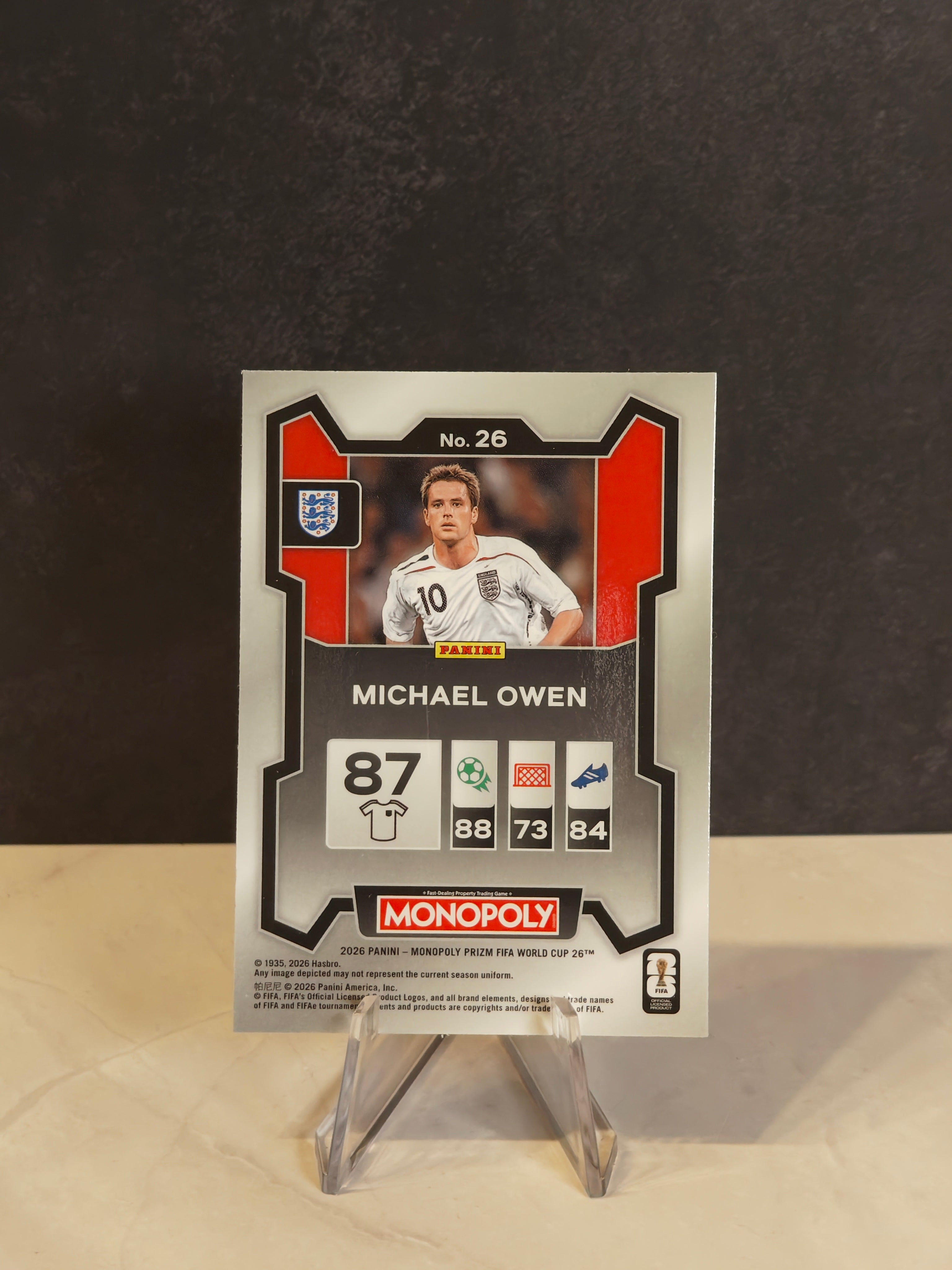 2026 Panini Prizm Monopoly FIFA World Cup #26 Michael Owen