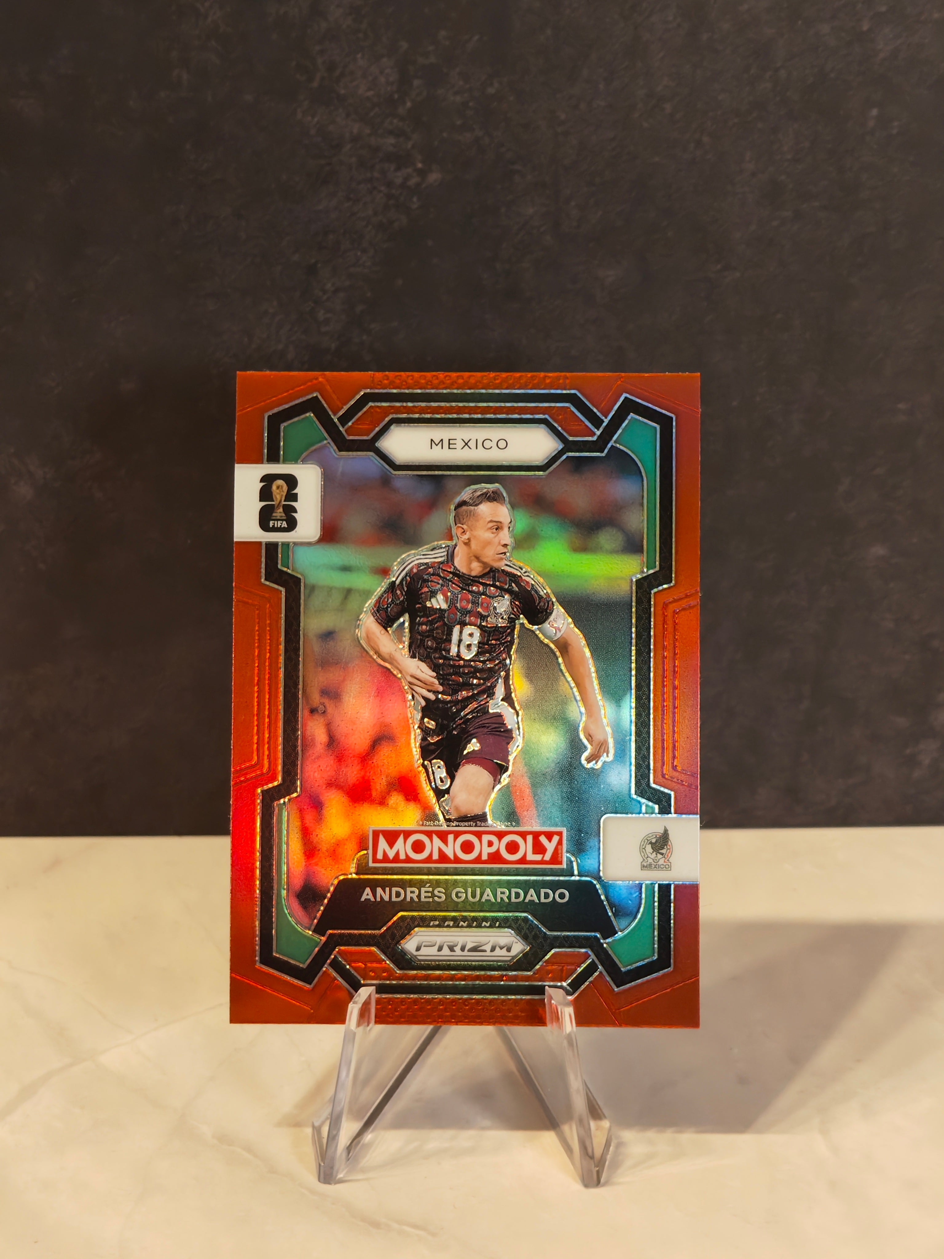 2026 Panini Prizm Monopoly FIFA World Cup #55 Andrés Guardado Red Prizms