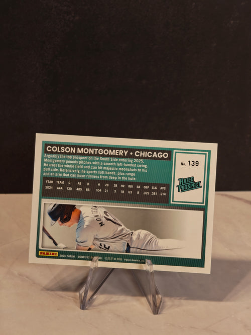 2025 Donruss #139 Colson Montgomery Green Laser #/249