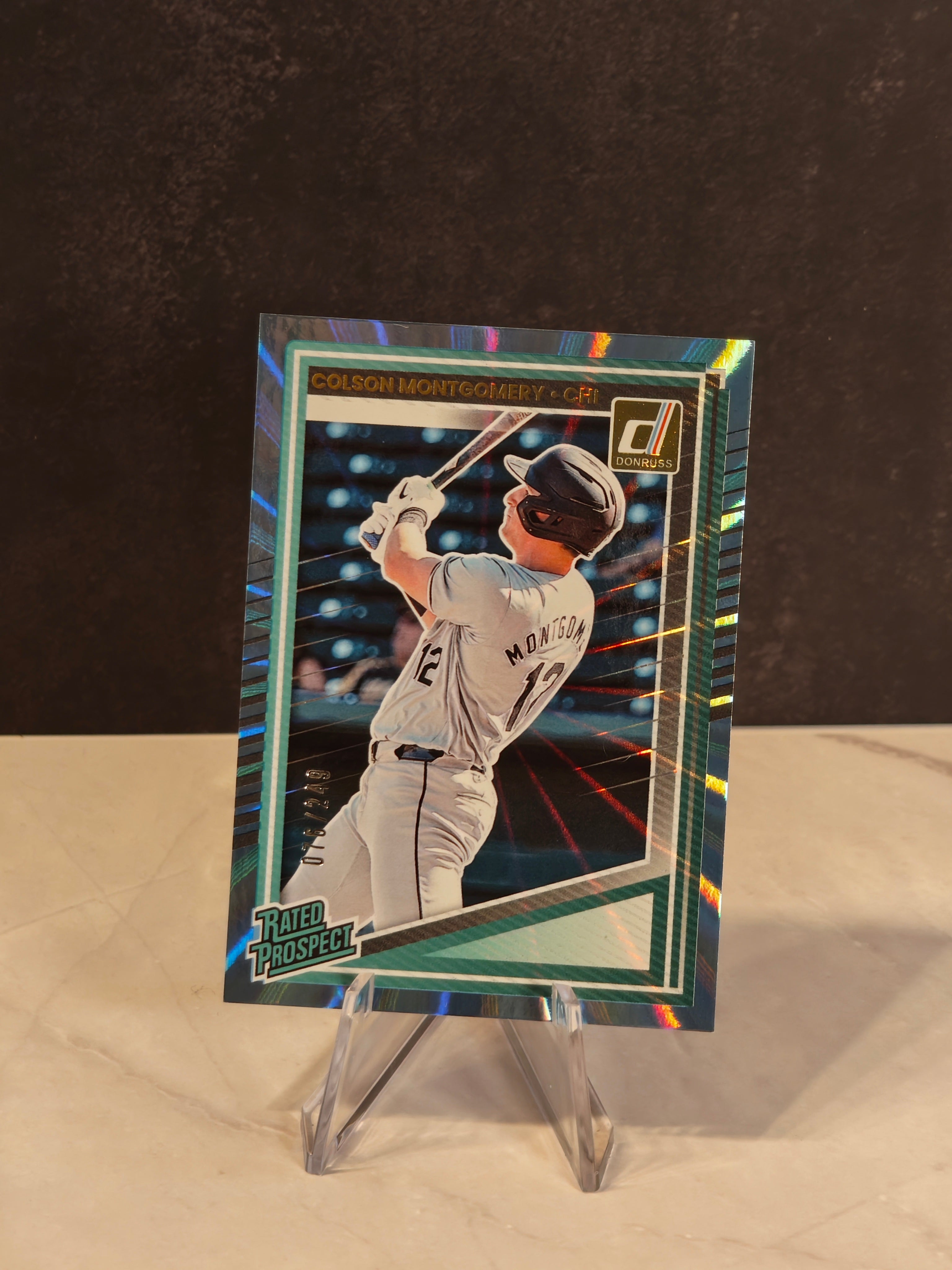 2025 Donruss #139 Colson Montgomery Green Laser #/249
