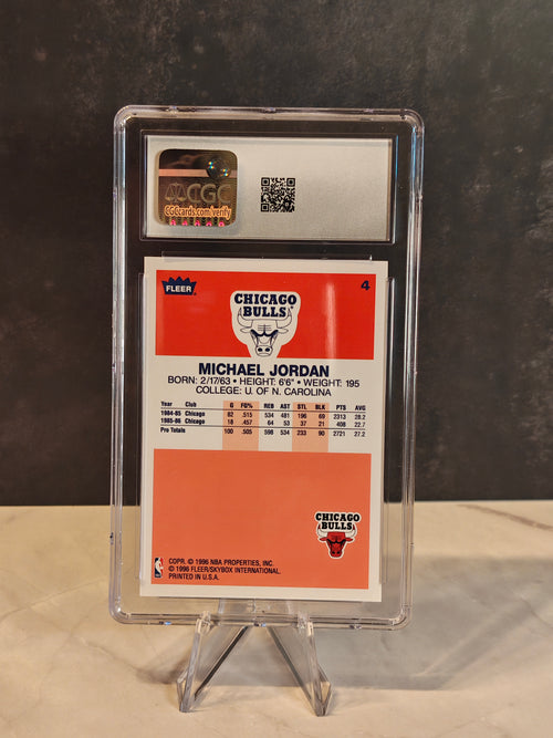 1996-97 Fleer #4 Michael Jordan Decade of Excellence CGC 9