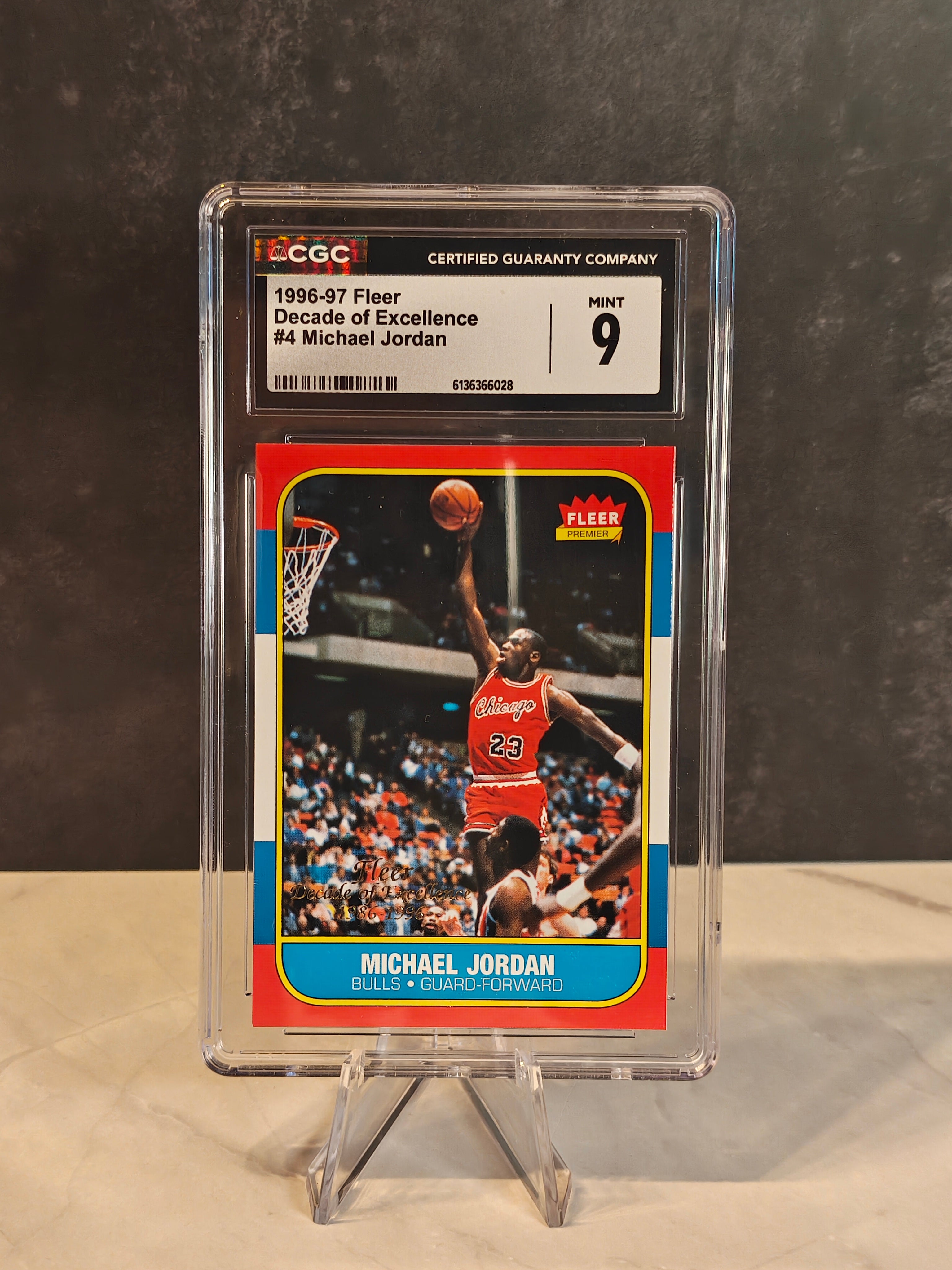 1996-97 Fleer #4 Michael Jordan Decade of Excellence CGC 9