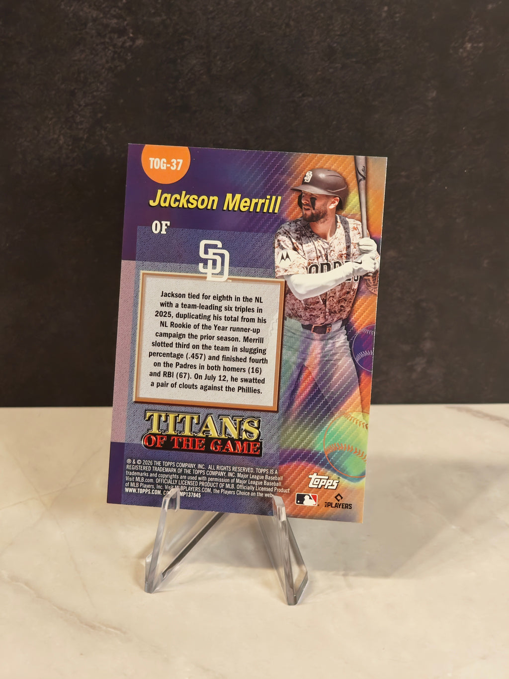 2026 Topps #TOG-37 Jackson Merrill Titans of the Game