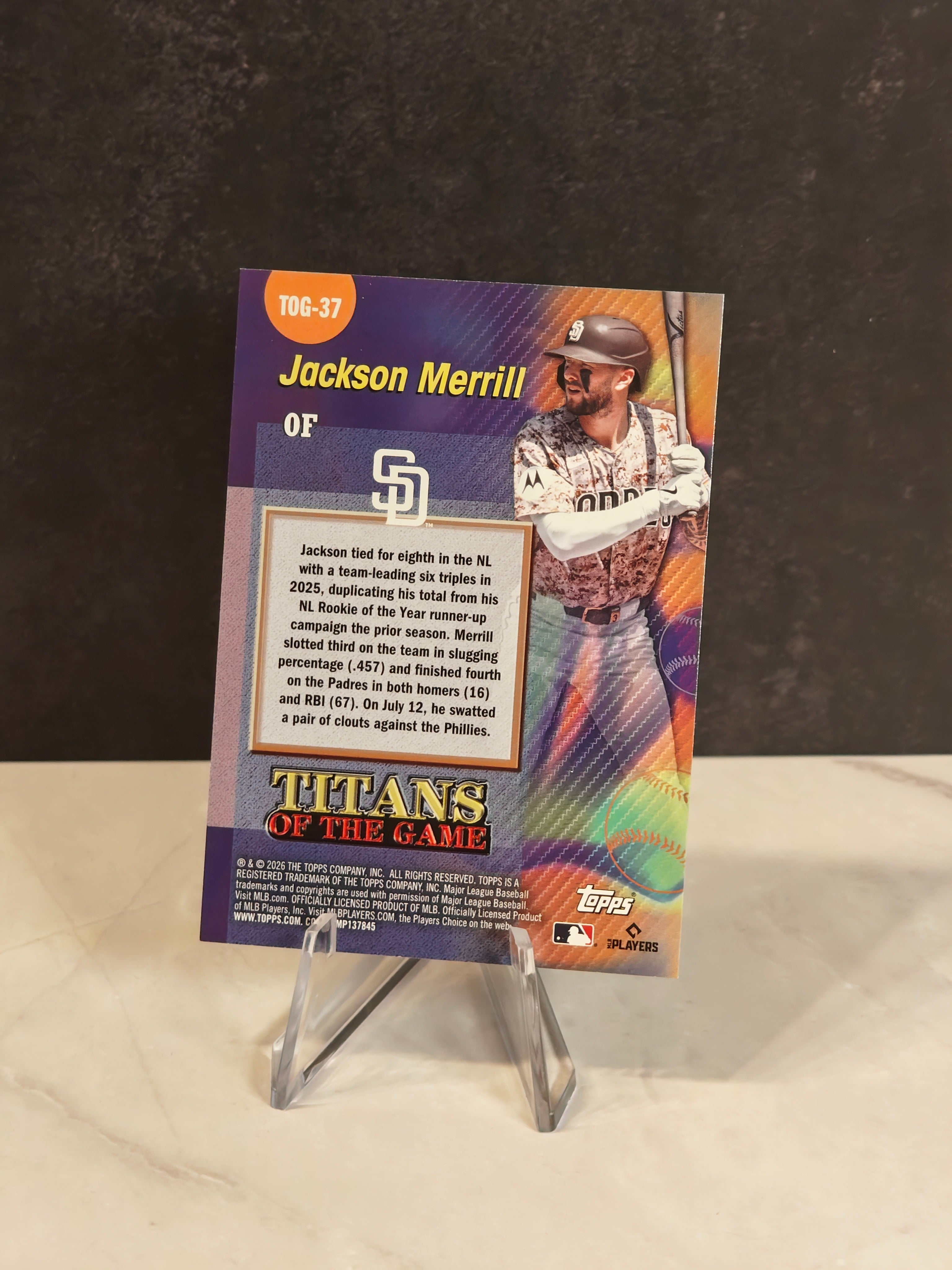 2026 Topps #TOG-37 Jackson Merrill Titans of the Game