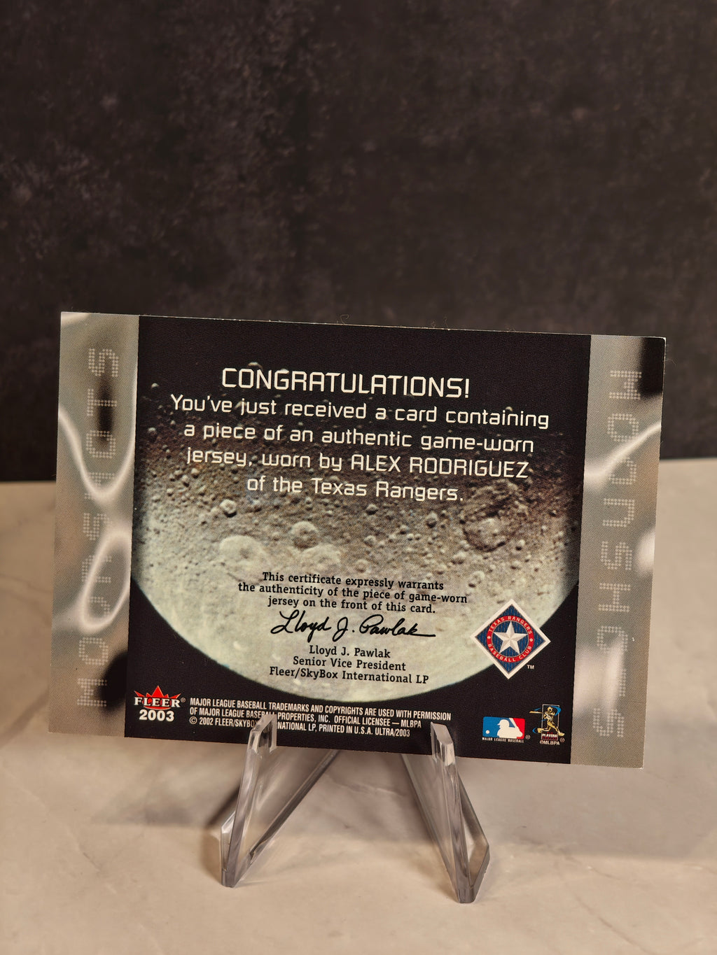 2003 Ultra #NNO Alex Rodriguez Moonshots Memorabilia