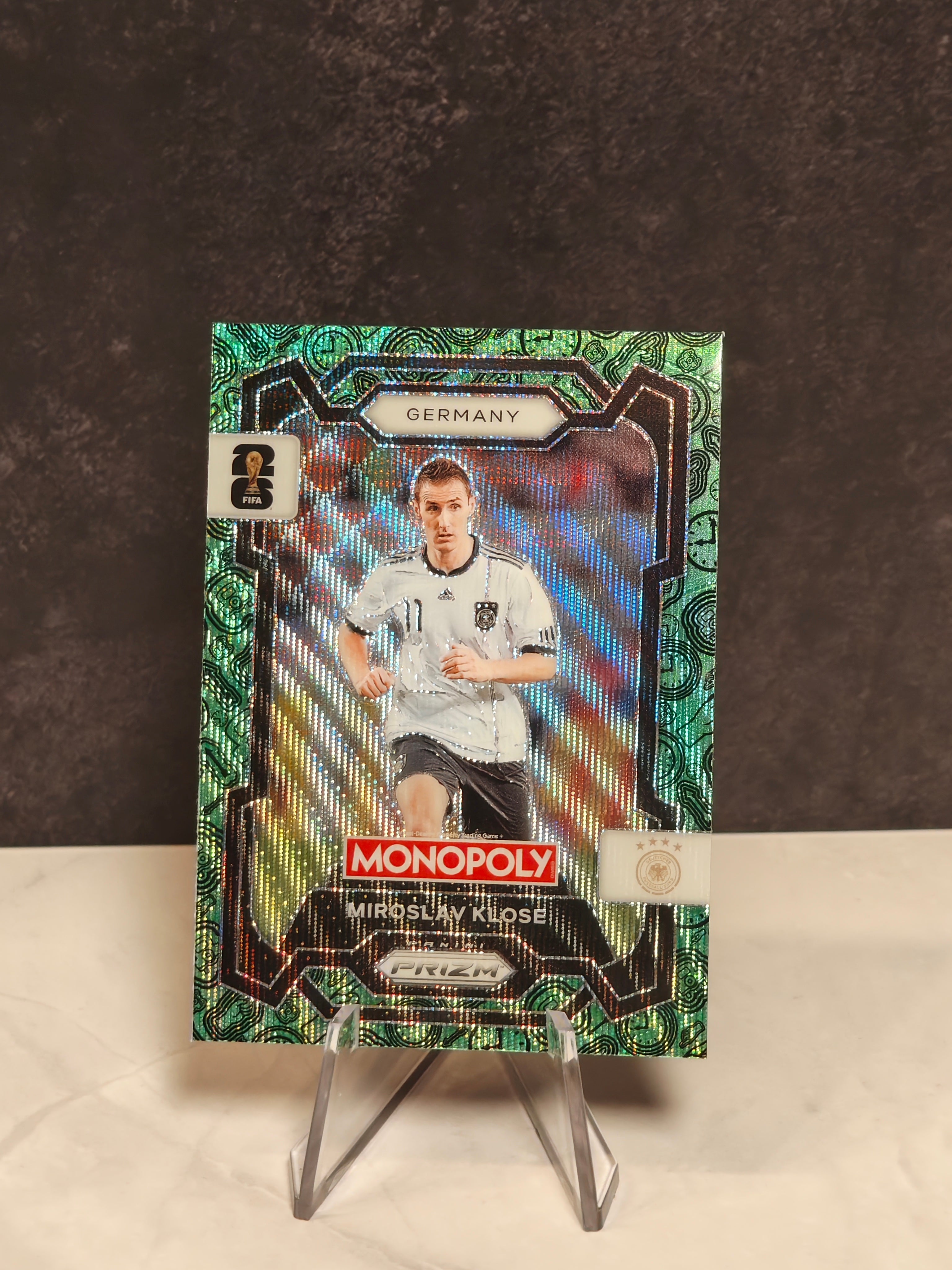 Panini Monopoly FIFA World Cup #62 Miroslav Klose Four Corners Green Wave Prizms