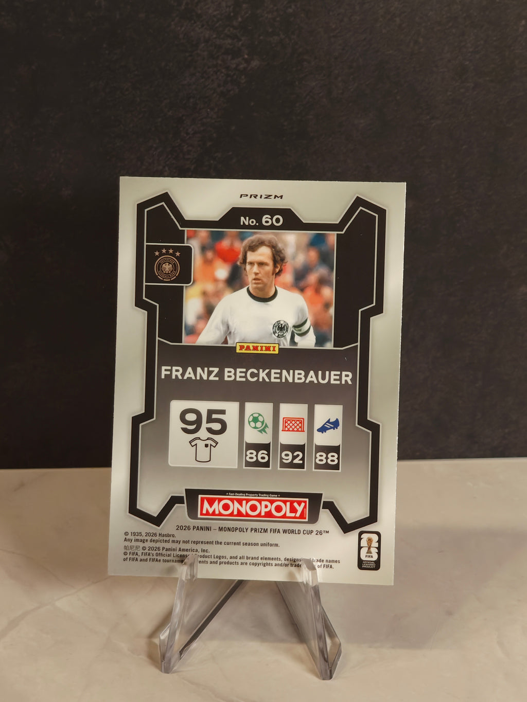 2026 Panini Prizm Monopoly FIFA World Cup #60 Franz Beckenbauer Red Prizms