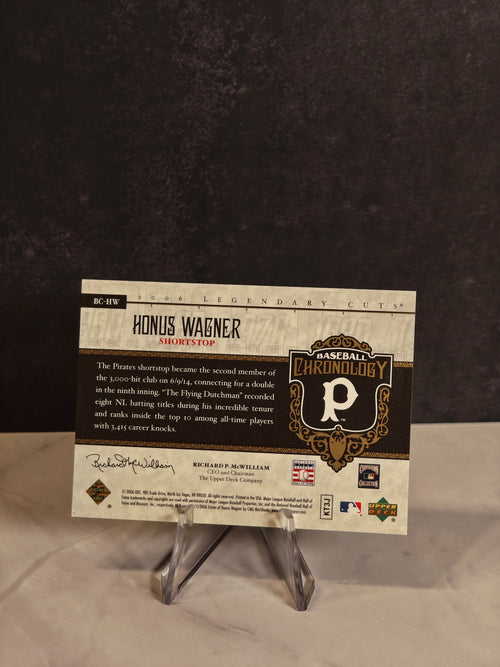 2006 SP Legendary Cuts #BC-HW Honus Wagner Baseball Chronology Materials