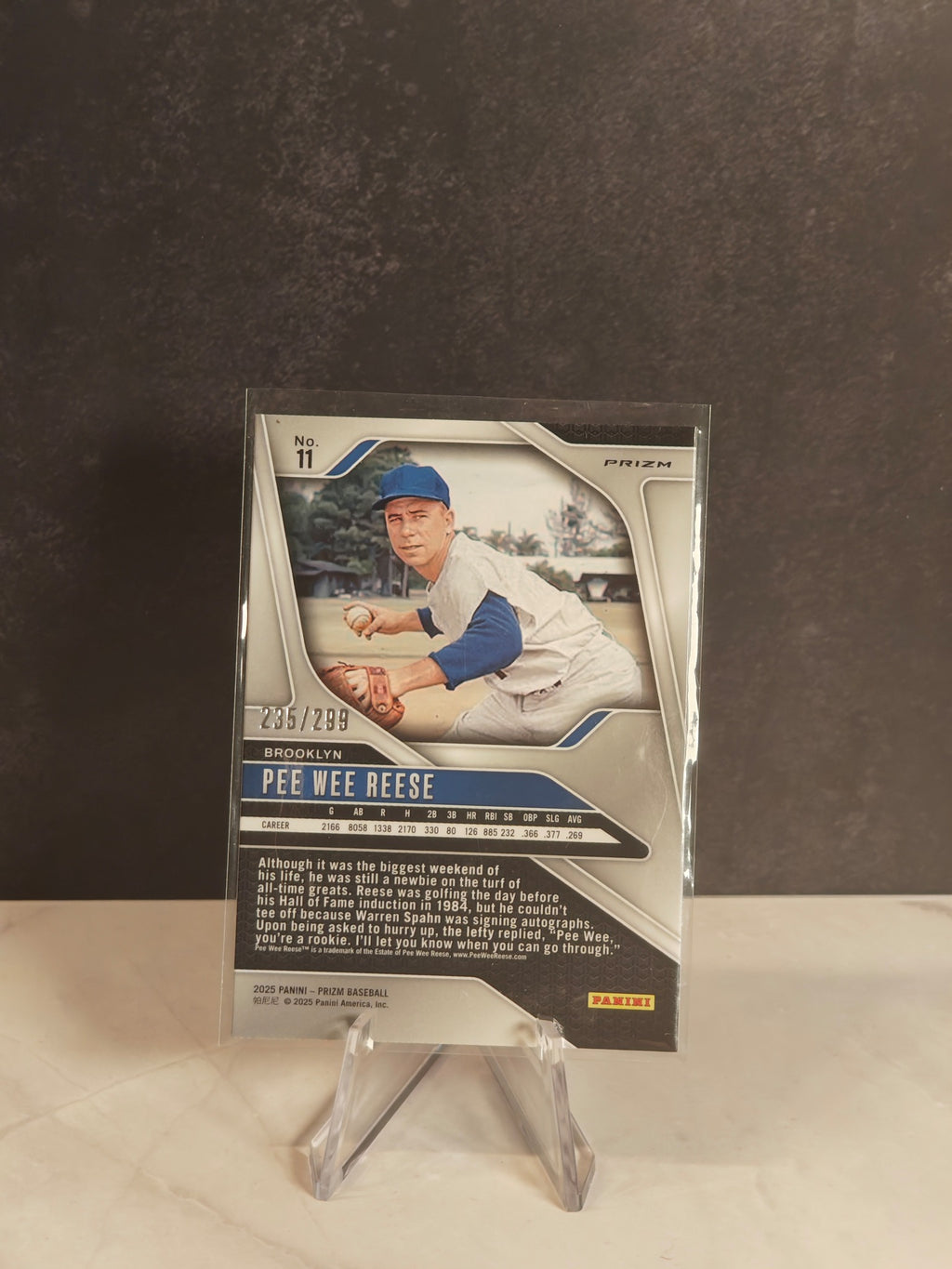 2025 Panini Prizm #11 Pee Wee Reese Red Prizms #/299