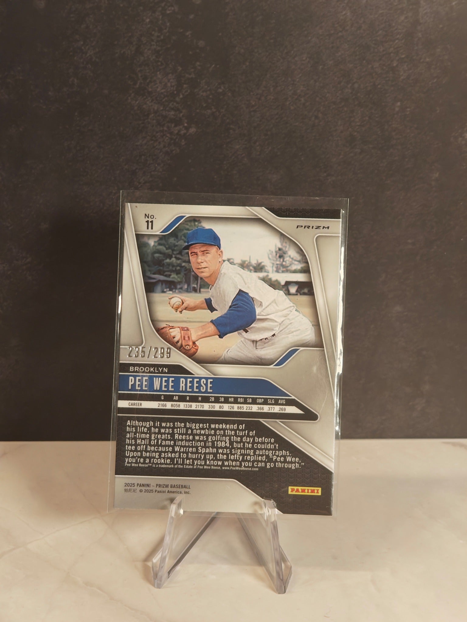 2025 Panini Prizm #11 Pee Wee Reese Red Prizms #/299