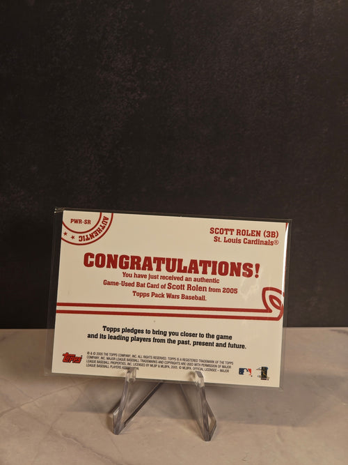2005 Topps Pack Wars #PWR-SR Scott Rolen Relics