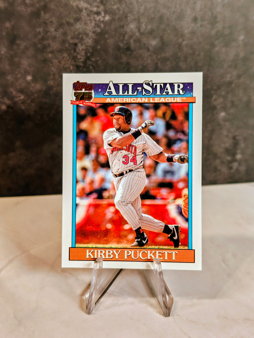1991 Topps KIRBY PUCKETT All-Star Card #389 Minnesota Twins HOF Legend