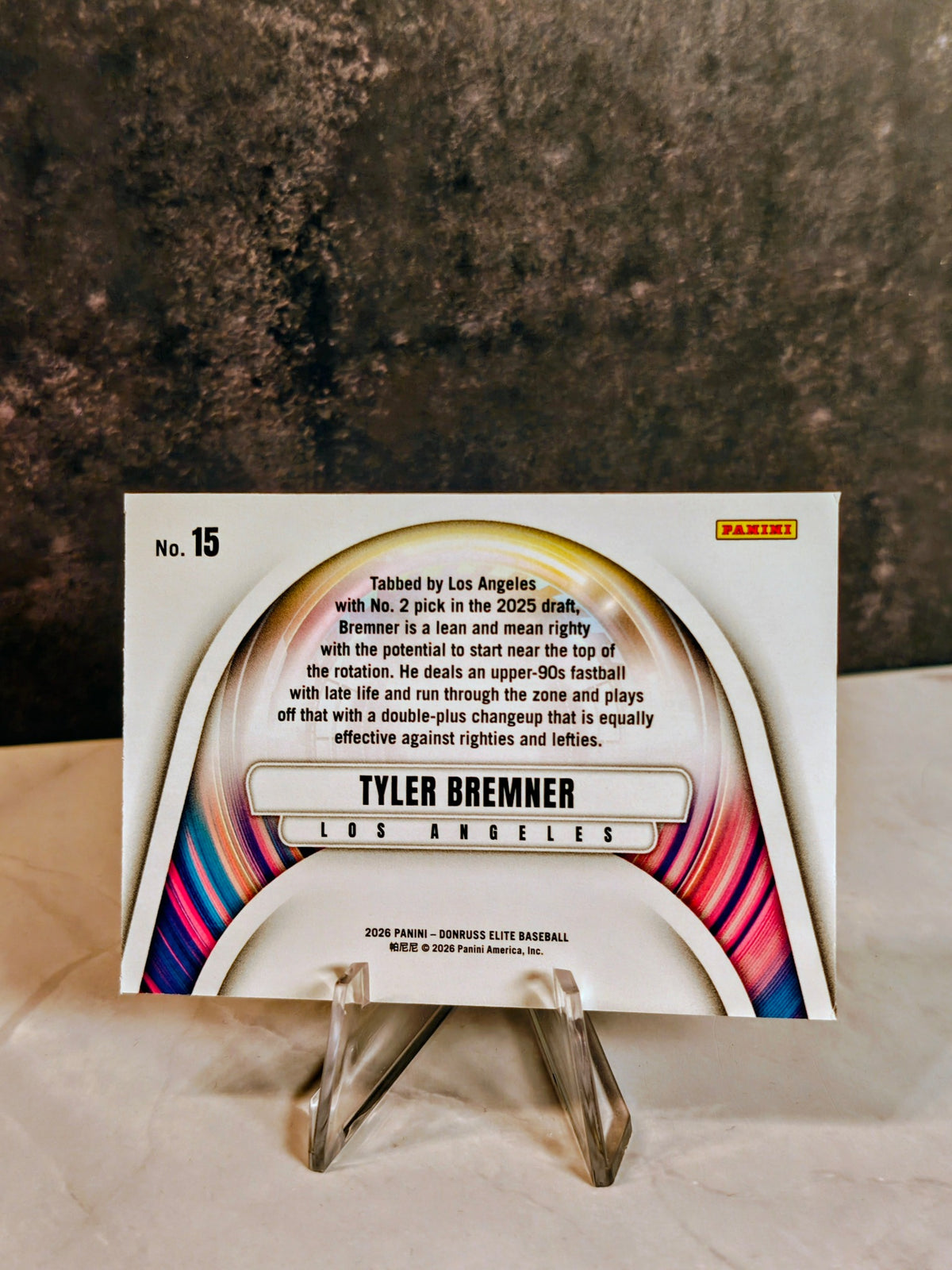 TYLER BREMNER 2026 Donruss Elite Full Throttle GREEN DISCO PARALLEL Los Angeles