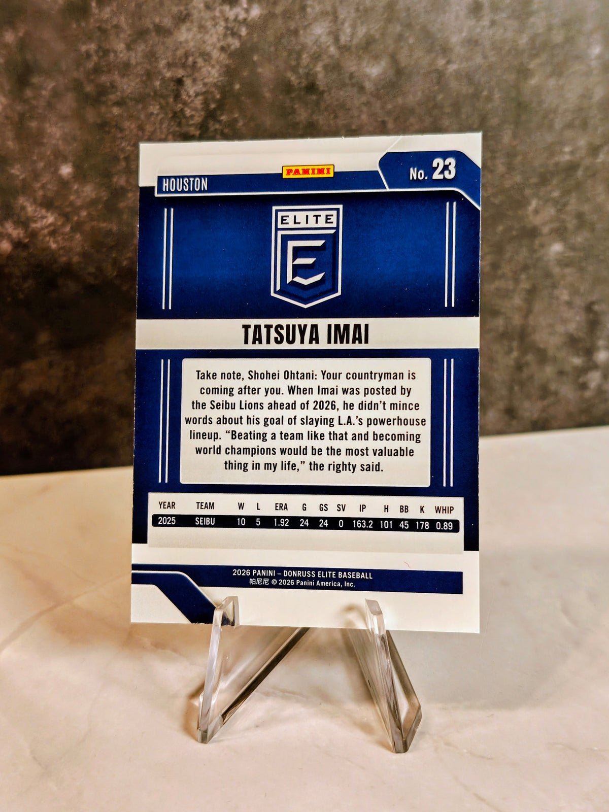 TATSUYA IMAI 2026 Donruss Elite Rookie Card #42 GREEN DISCO PARALLEL RC Astros