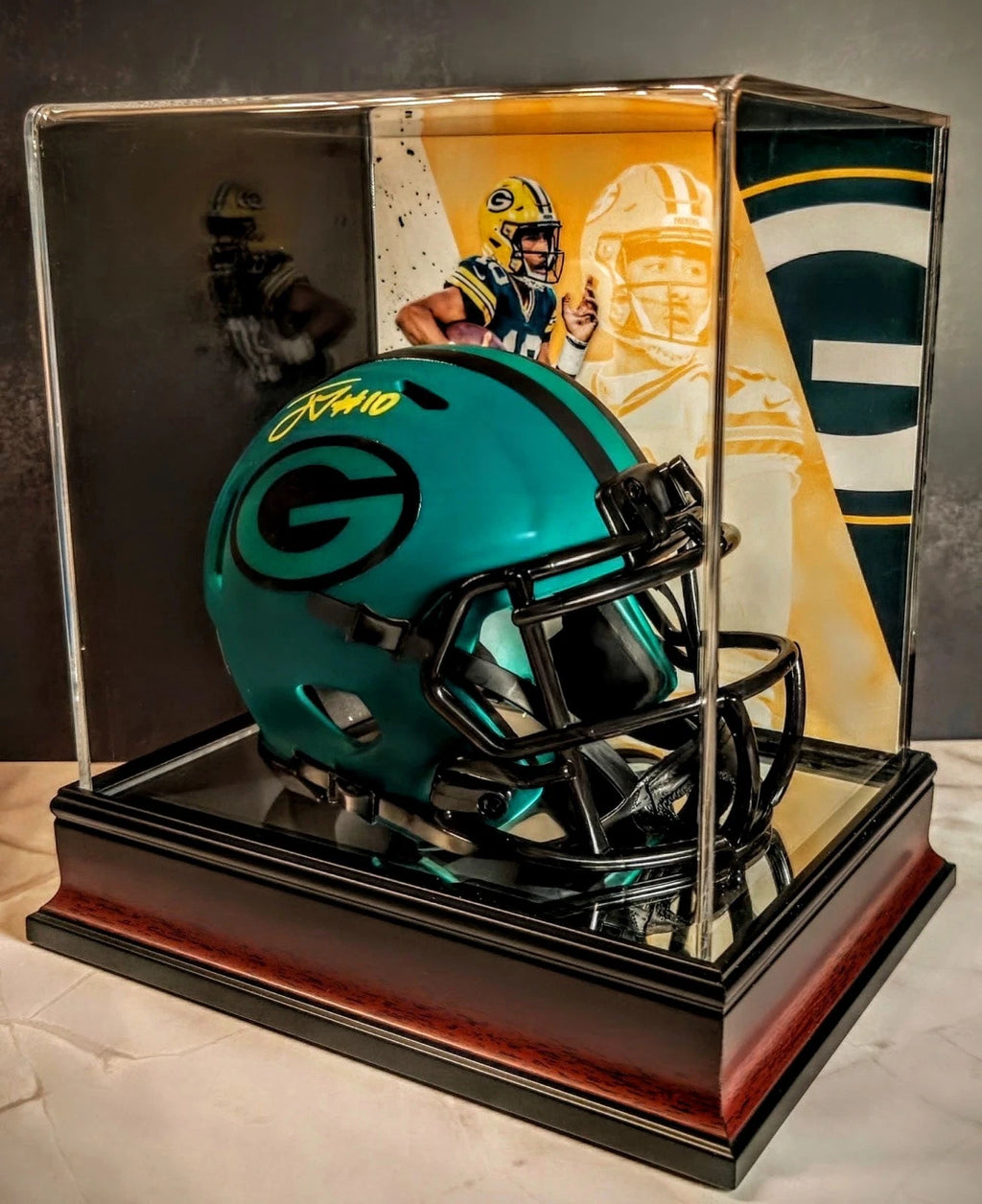 Jordan Love Signed Green Bay Packers Rave Mini Helmet (Beckett)