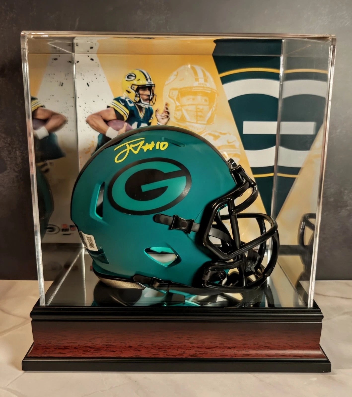 Jordan Love Signed Green Bay Packers Rave Mini Helmet (Beckett)